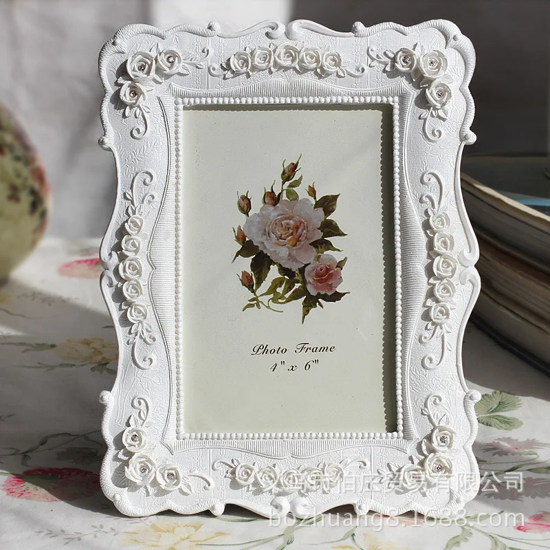 Винтажная элегантная Роза из полимерной смолы фоторамка 6 &quot7&quot 8 &quot10&quot для