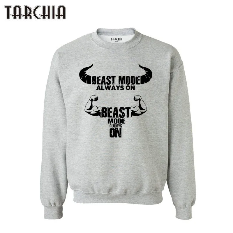 

TARCHIA 2021 Autumn Outerwear Sportwear Beast Mode Hoodies Printed Pullover Hoodies Mens Long Sleeve Casual Sweatshirts New