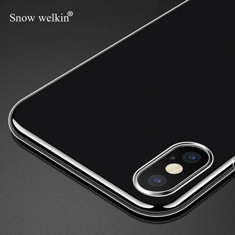 360 Роскошный прозрачный силиконовый мягкий чехол из ТПУ для телефона iPhone XS Max XR 7 8