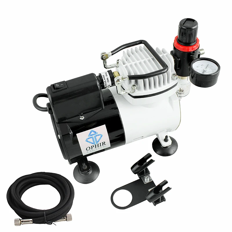 Комплект аэрограф OPHIR 3x с воздушным компрессором для макияжа модель татуировки