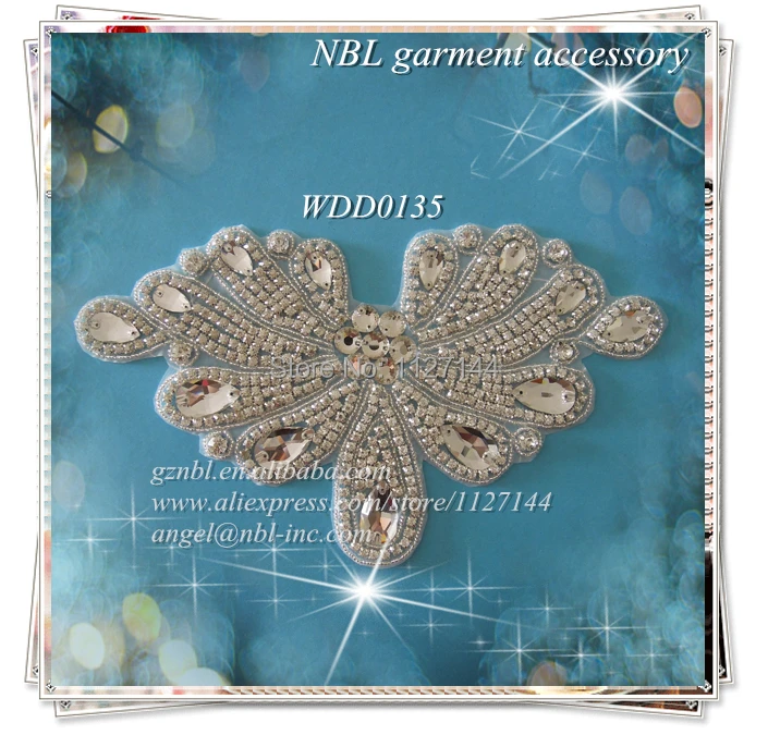 

crystal rhinestone neckline for wedding evening dress WDD0135