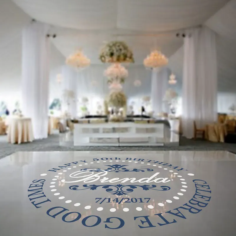 День Рождения вечерние танцевальный пол Виниловая Наклейка Искусство свадебные