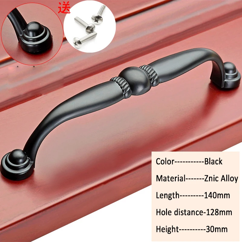 8pcs Country Style Door Handles Black Drawer Pulls Kitchen Cabinet and Knobs Furniture | Обустройство дома