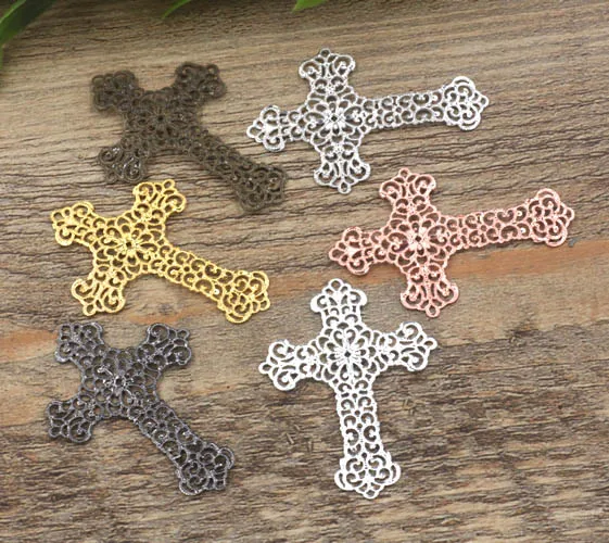 Многоцветные позолоченные латунные Металлические Пустые винтажные филигранные