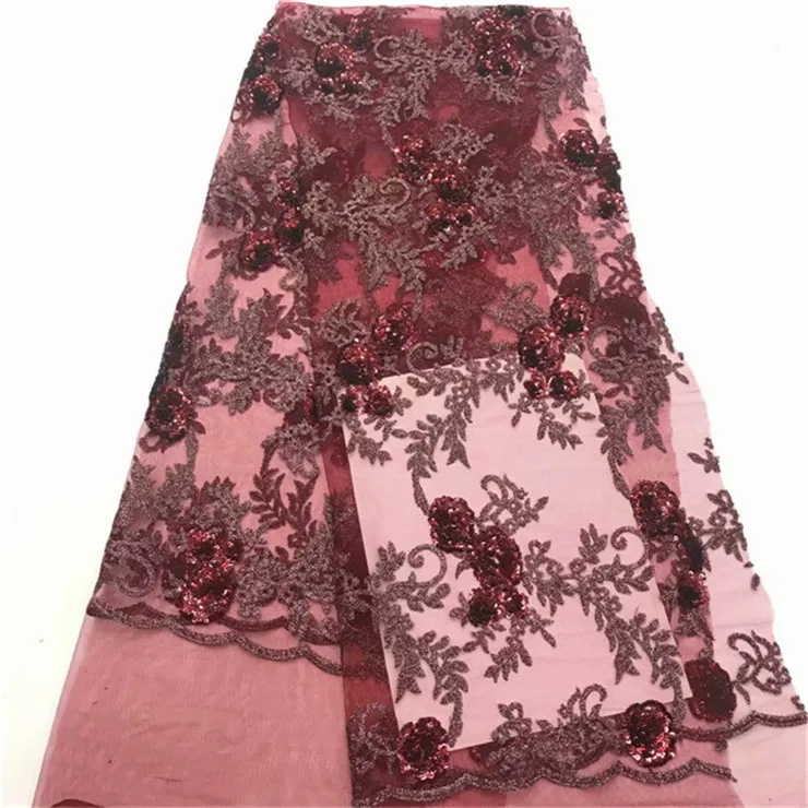 Новое поступление зеленый цвет вышивка пайетками чистая африканская кружевная