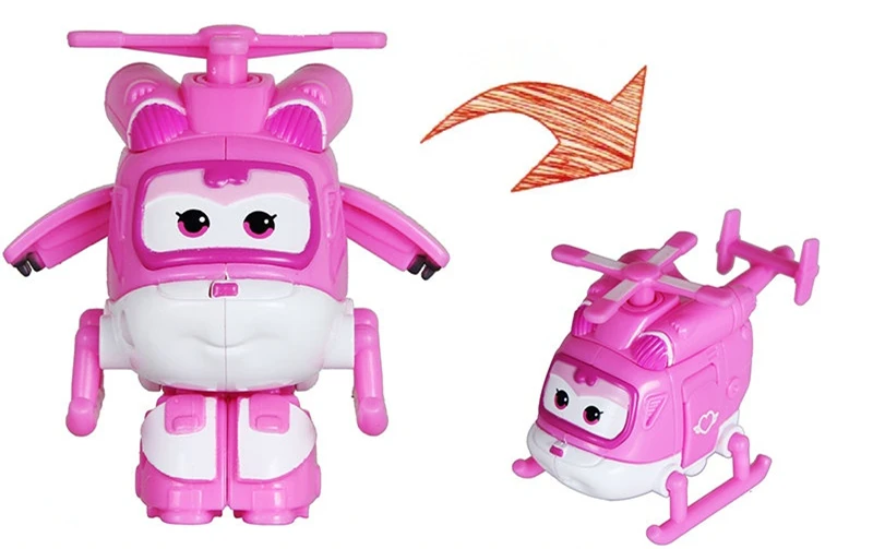 Super Wings Transforming Mini Planes 4pcs/ set Toys Funny Flux China Anime TV Animation Character Robot Action Figures Kids Gift | Игрушки и