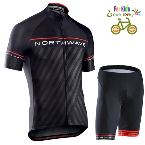 Горячие sale2019 Northwave Дети Джерси Dragen Korte Mouwen фиетсен комплект Jongens Fiets Kleding Ropa Ciclismo фиетсен Kleding Спорт Пак - Цвет: Kids suit