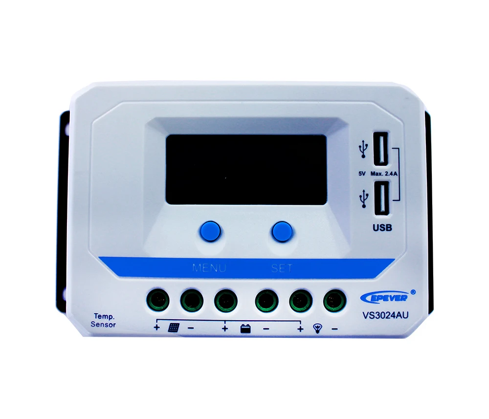 Mini solar home system controller VS3024AU USB output port built in and LCD display 30A 24V PWM EPEVER | Обустройство дома
