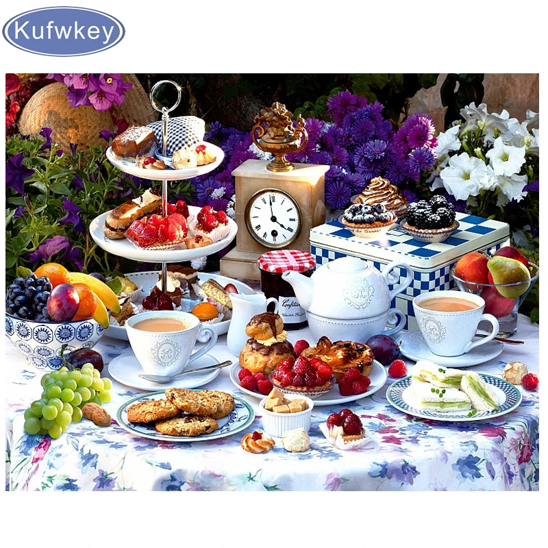 

Full Square round 5D DIY Diamond Embroidery still lifeflowers food berry Diamond Painting Cross Stitch Mosaic Decor gift