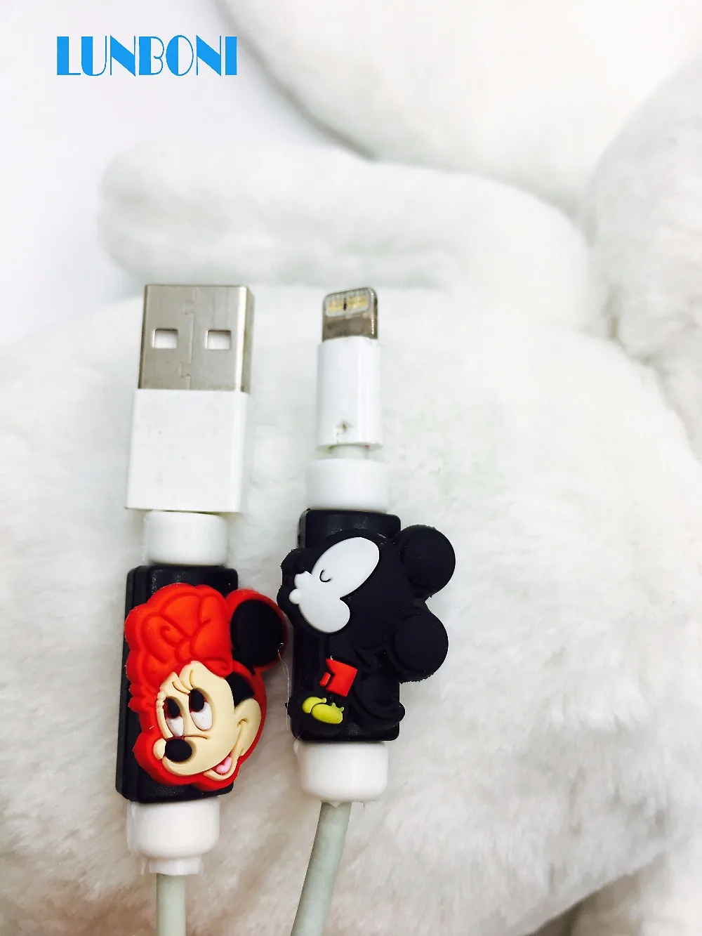 Микки Маус Анти-перелом мультфильм USB защитный кабель намотки кабеля передачи данных линии защиты для iPhone samsung huawei