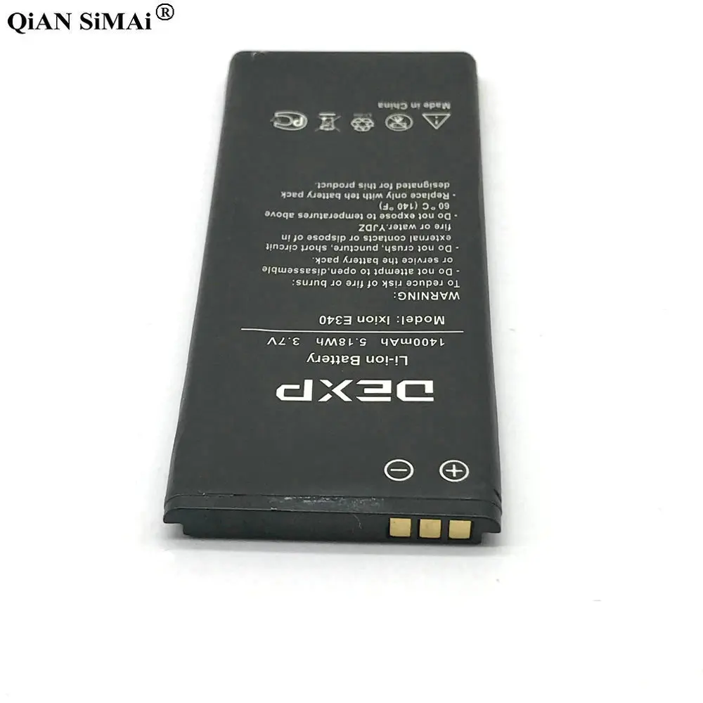 Новый высококачественный аккумулятор E340 1400 мАч для телефона DEXP Ixion
