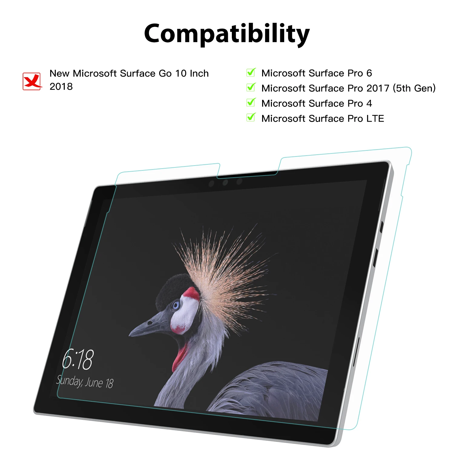Бумажная защитная пленка MoKo для microsoft Surface Pro 6/Pro 5(Pro)/Pro 4/Pro LTE Tablet, Write, Draw and Sketch