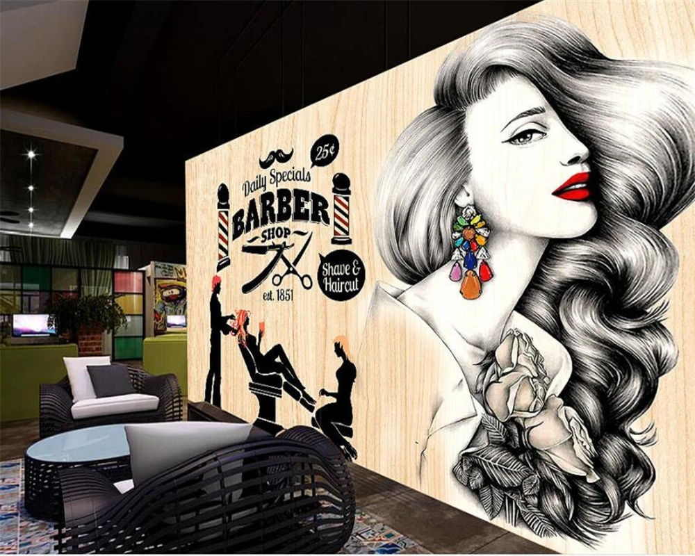 Обои для парикмахерских 3d обои|3d wallpaper murals|wallpaper muralcustom |