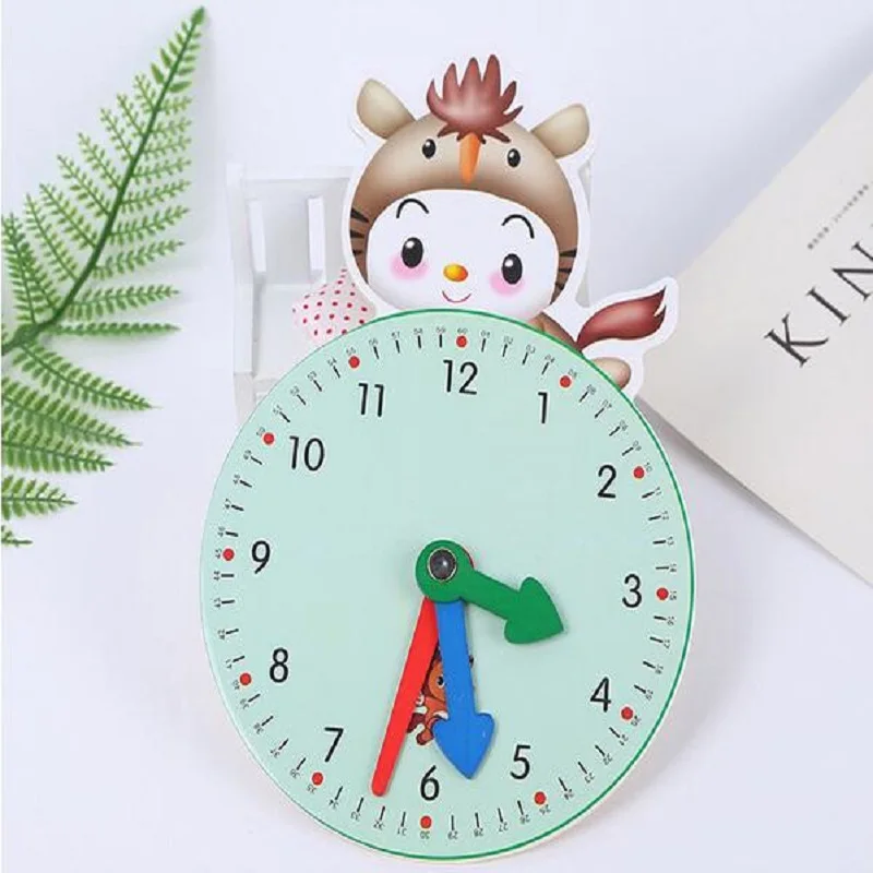 Монтессори воспитание деревянные часы игрушки цифры время Обучение Образование