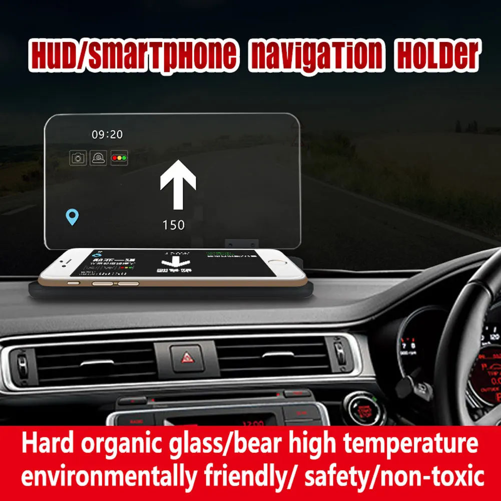 Do Promotion! 6-inch Cell Phone Holder GPS Navigation Image Reflector Car Dash Mount for HUD Smartphones |