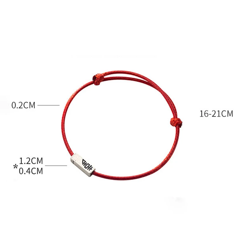 La MaxZa 925 пробы серебряные модные полукитайские очаровательные браслеты из красной веревки с красной нитью, ювелирные браслеты для женщин