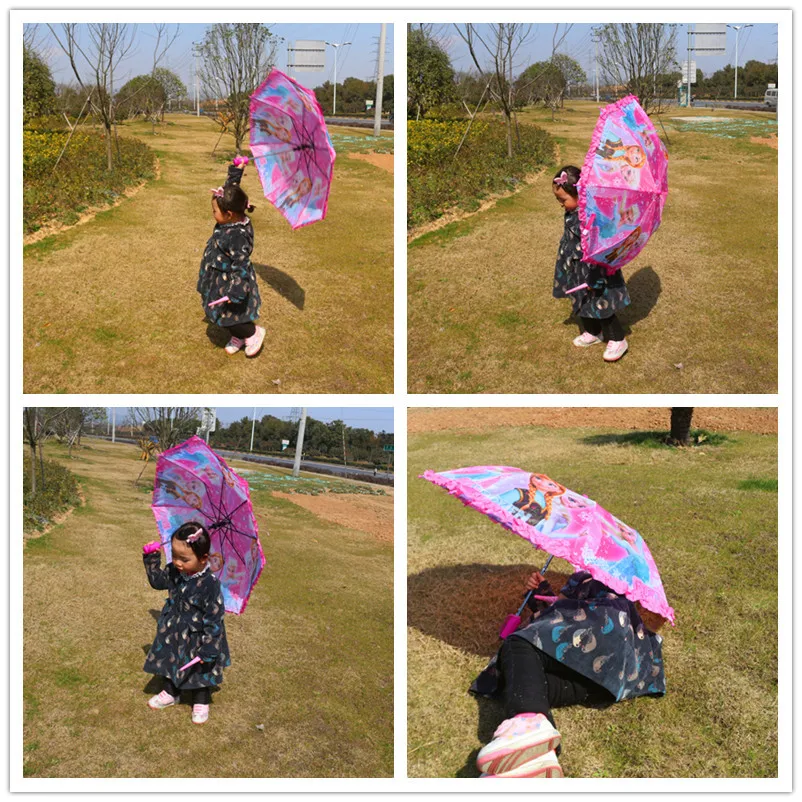 2016 Free Shipping New Cute Kids Umbrella Fold Children Girls As Novelty Gifts lace Automatic umbrella | Дом и сад