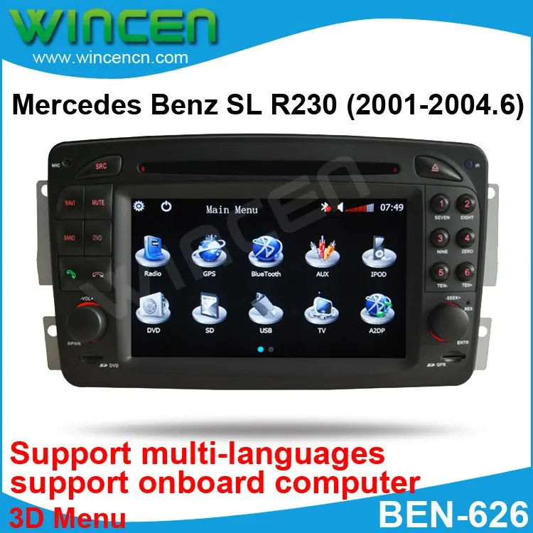 6 2 &quotАвтомобильный dvd-плеер для BENZ SL R230 (2001-2004 6) с 3D Меню Многоязычный бортовой