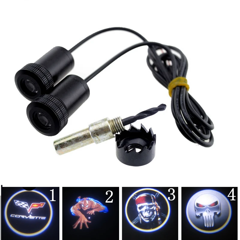 2 x Автомобильный Дверной лазер добро пожаловать призрак теневой проектор