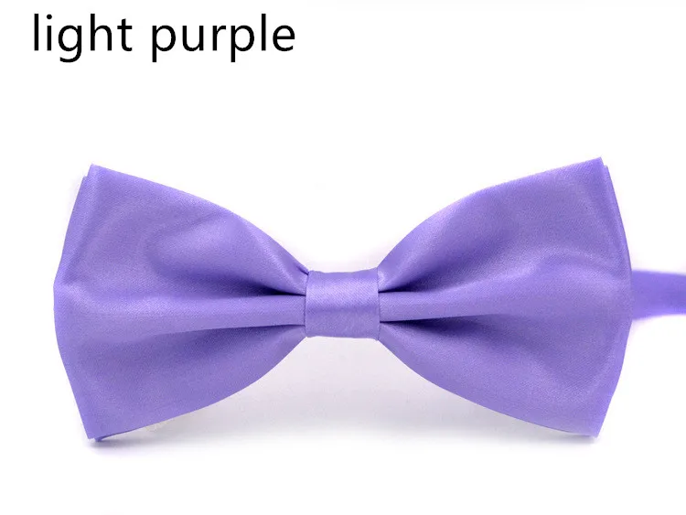 light purple Новые модные изысканные мужские галстуки-бабочки для мужчин, Мальчишник, Женский галстук-бабочка, однотонный галстук-бабочка, мужской галстук-бабочка Gravata Cravate - Цвет: light purple