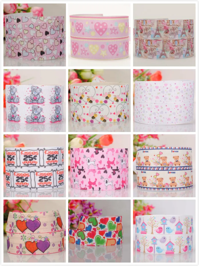 50% скидка 1 дюйм 2 мм корсажная лента с мультяшным принтом Love for Valentine's Day 5 /10/20