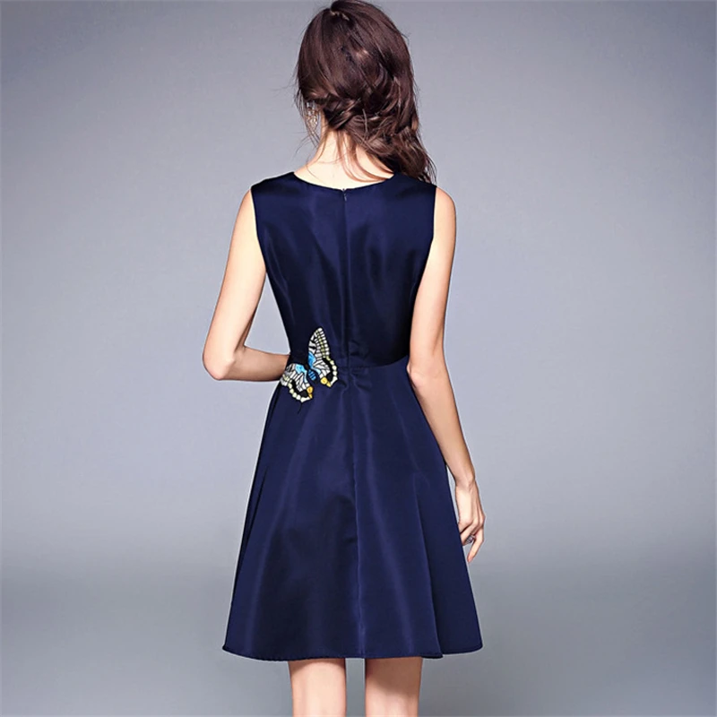 Новые летние модные женские животного платье с вышивкой Большие размеры девушка