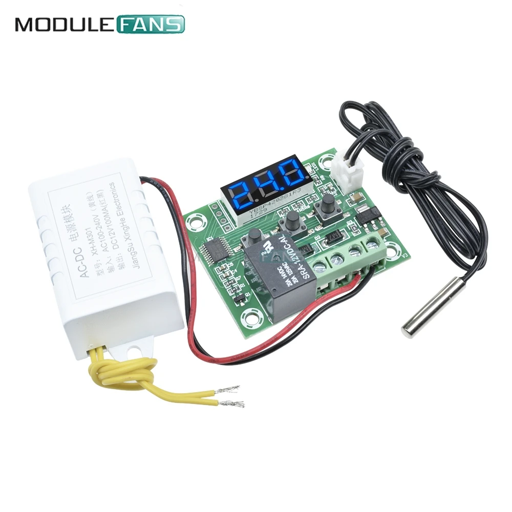 AC 110V 220V светодиодный цифровой W1209 термостат Контроль температуры модуль