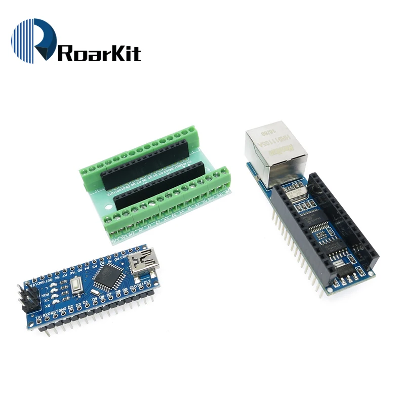 Щит ENC28J60 Ethernet V1.0 для комплекта arduino 1 шт. совместимый модуль CH340G Nano 3 0 Плата