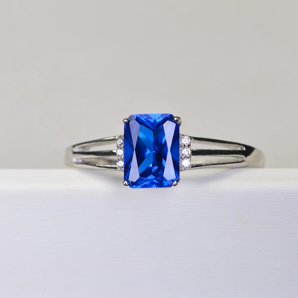 Регулируемое серебро 925 пробы с кубическим цирконием камень простое и нежное