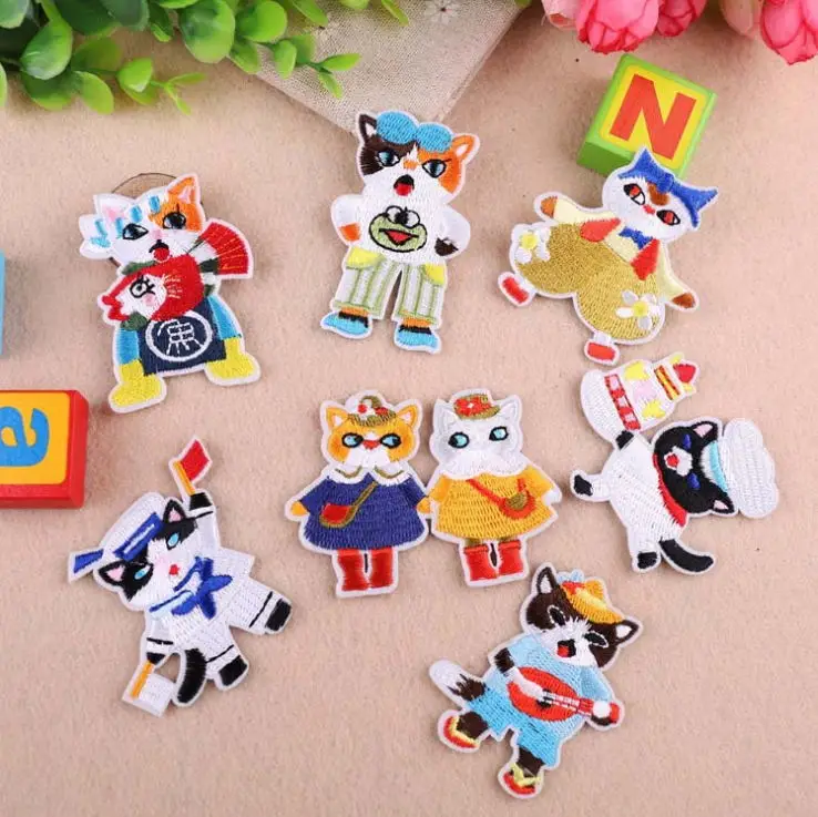 Новое поступление 10 шт. милые животные вышитые патчи железные на популярной