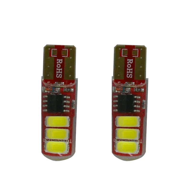100X T10 Светодиодная Вспышка 5630 5730 6 SMD W5W 120lm 192 194 168 белый 12В Автомобильный боковой