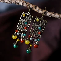 women earring diy copper alloy flowers tud brincos recommend hot sale beautiful vintage jewelry accessories drop earrings d123