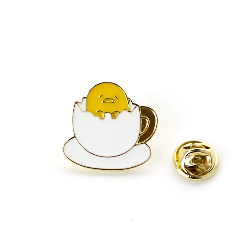 Милые Мультяшные значки Gudetama Lazy Egg, брошь на булавке, кнопка на булавке, украшение для джинсовой сумки, броши, подарок для мужчин и женщин, аксессуары