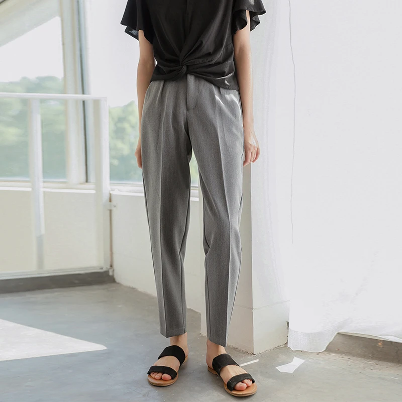Новинка 2018 Женский весенне-осенний Тонкий Повседневный костюм брюки Харадзюку
