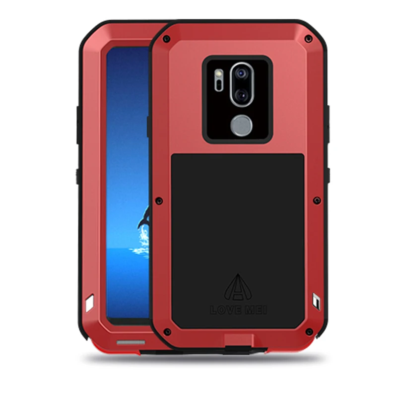 Love Mei Shockproof Waterproof Case for LG G7 Aluminum Metal Armor Cover Full Protection Tempered Glass Protector | Мобильные