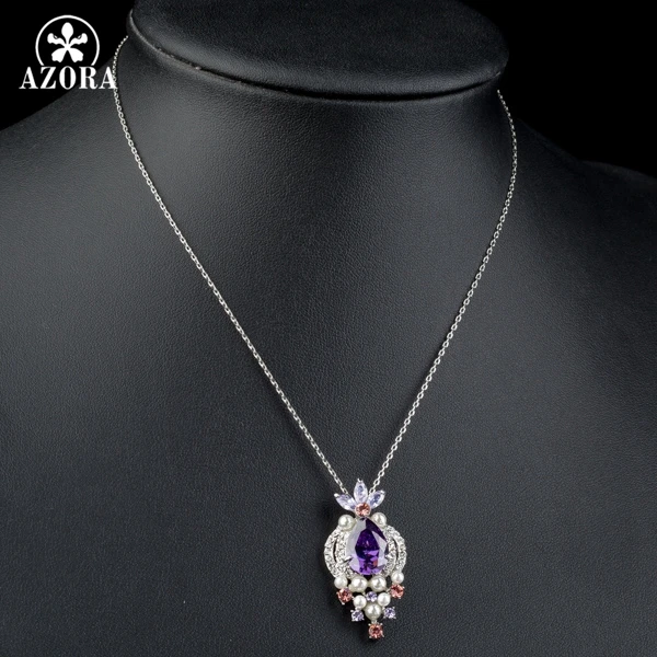 Азора милые носки с изображением рыбки фиолетовым кубического циркония имитация