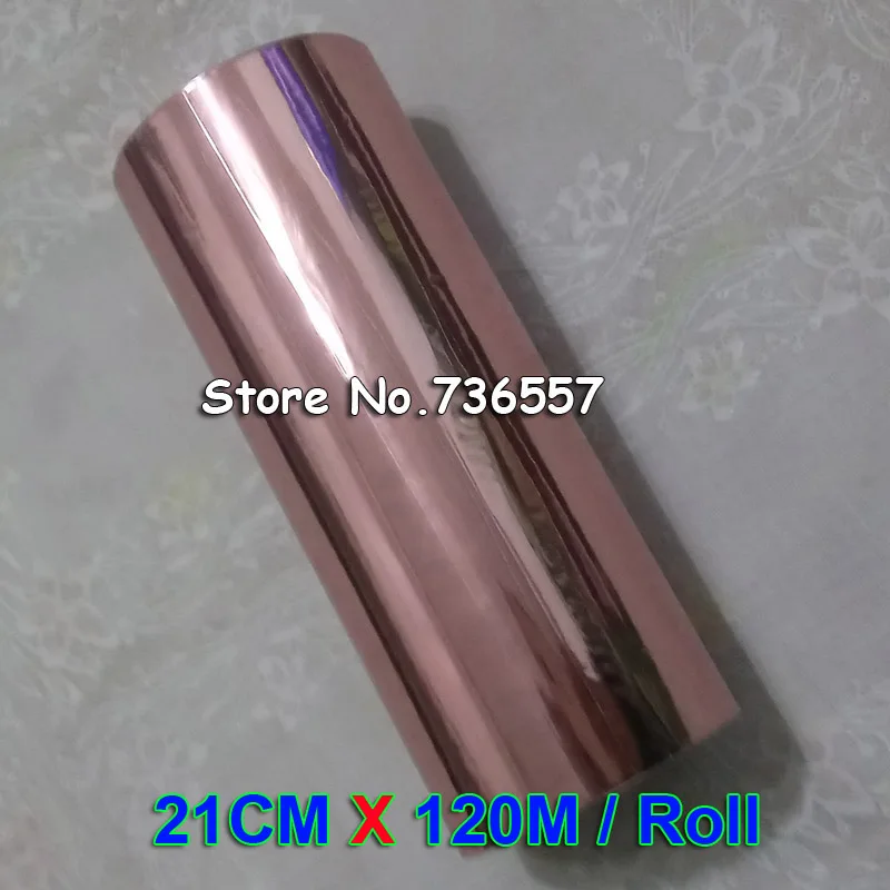 

21cmx120M Roll Rose Gold Hot Stamping Foil Paper Golden Gilding Transfer Elegance DIY hot Stamp roll