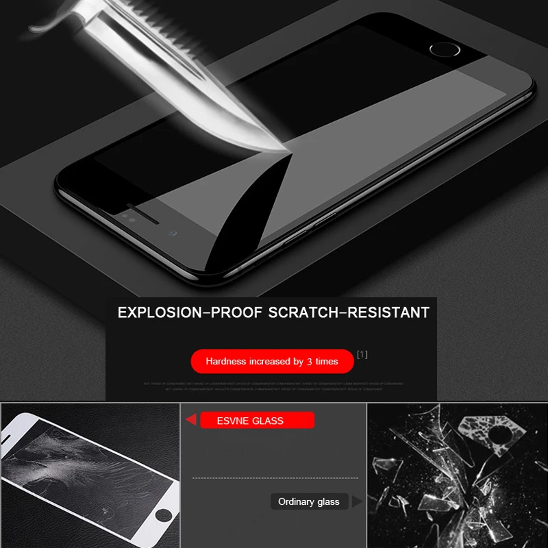Wolfsay 5D Full Glue Tempered Glass For On iphone 7 Screen Protector High Qualitly Cover 8 | Мобильные телефоны и
