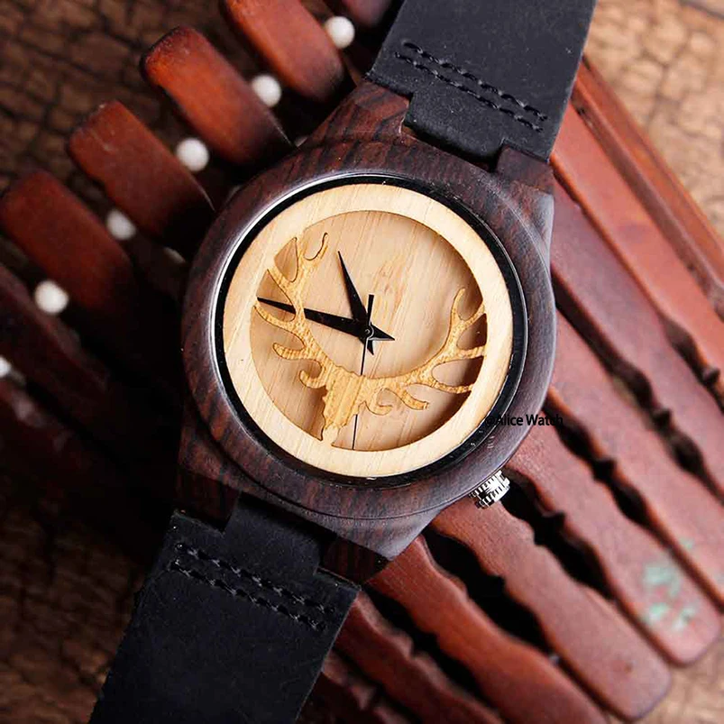 Ретро бамбуковые деревянные часы 2020 натуральные спортивные кожаные уникальные