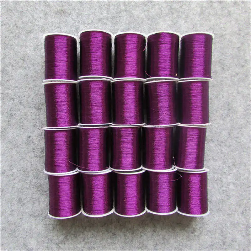 purple 14 видов цветов на выбор, металлическая нить для вышивки, нить для швейной машины, DIY pillowslip простыня, 20 шт/1 коробка - Цвет: purple