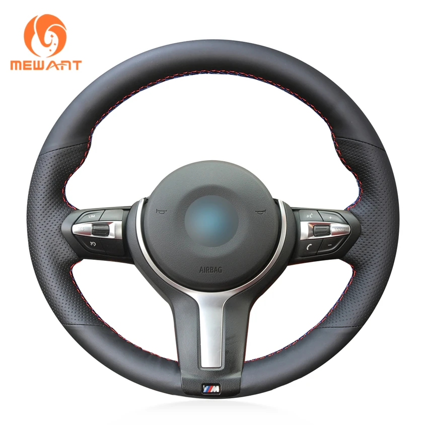 MEWANT чехол на руль из натуральной кожи для BMW M Sport F30 F31 F34 F10 F11 F07 X3 F25 F32 F33 F36 X1 F48 X2