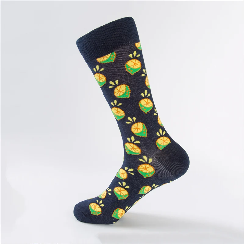 50309 Мода sockmark скейтборд Chaussette Homme мода Фрукты Ананас черешня мужские носки Европейский США хип-хоп улица Crew забавные носки - Цвет: 50309