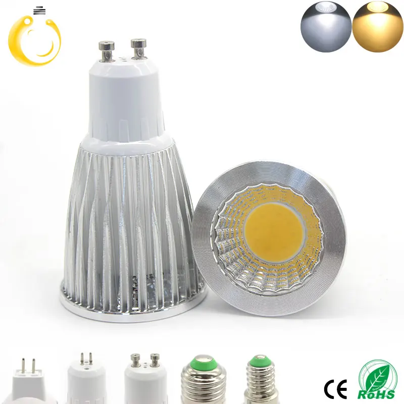 Супер яркие лампы GU10 с регулируемой яркостью Светодиодные теплые/белые 85 265 в 7 Вт