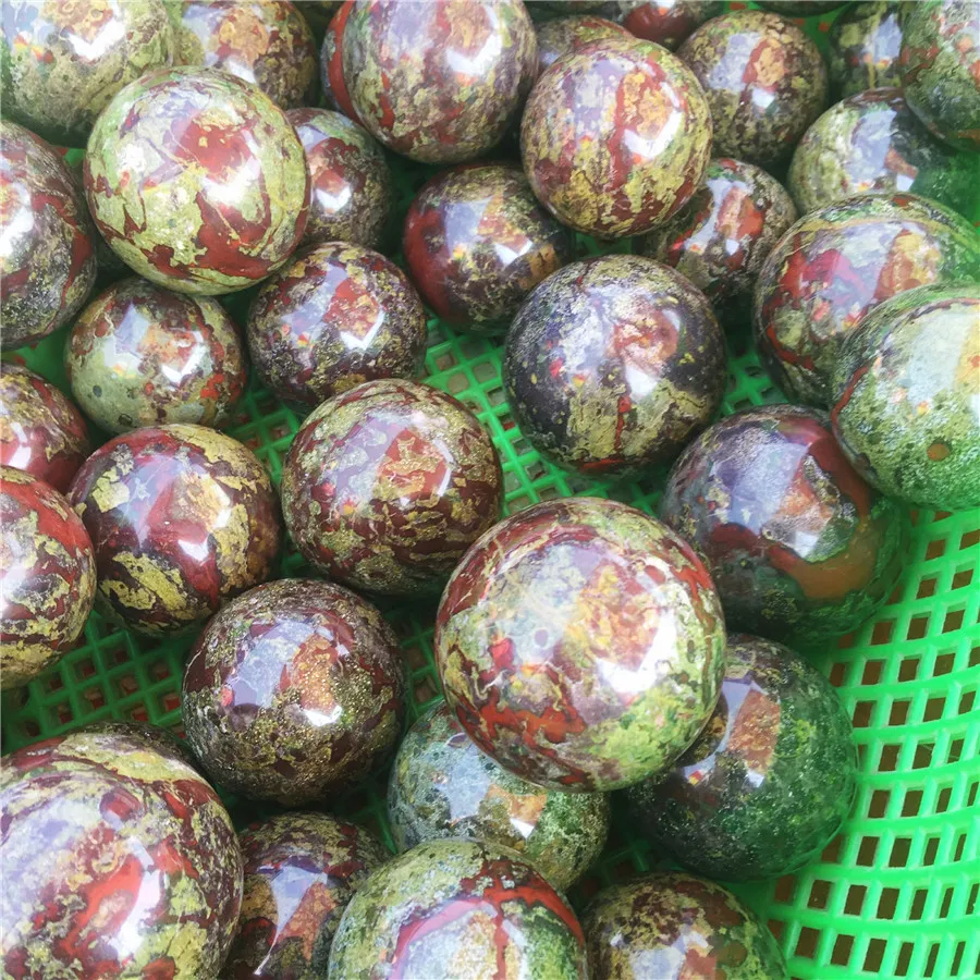 Натуральный Драконий камень в виде крови яшма Кристалл Сферический шар
