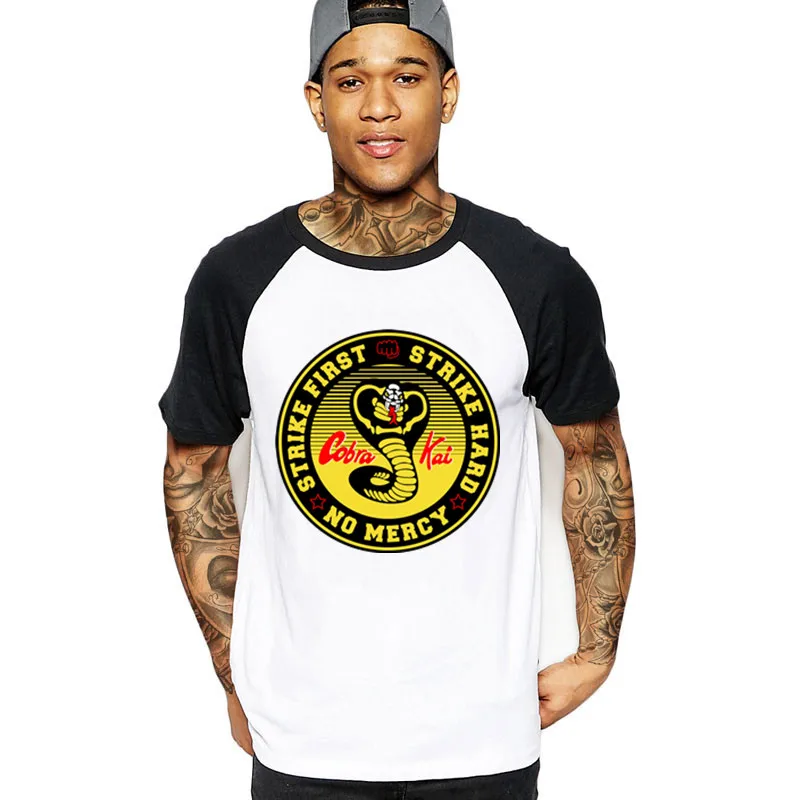 Vestido винтажный verano 2018 Cobra Kai Футболка мужская футболка для карате крутая Черная