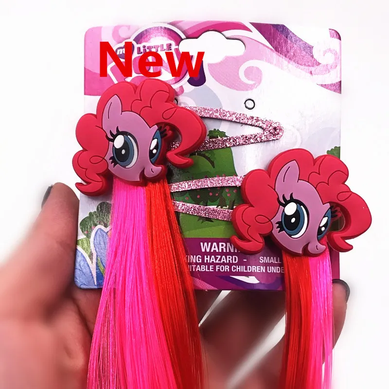 2 шт. My Little Poni милая одежда с героями мультфильмов заколки для волос из ПВХ девочек