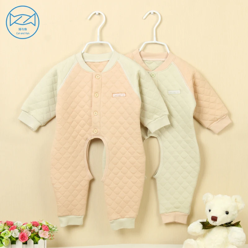 Детский хлопковый комбинезон с длинными рукавами одежда более теплая зимняя 8150010