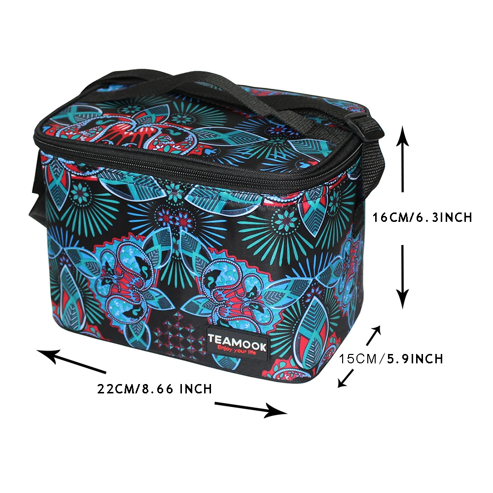 TEAMOOK Women Single Shoulder Portable Insulated Lunch Bag Box | Bags