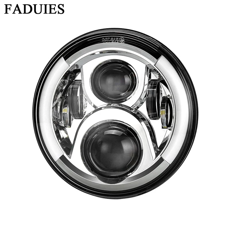 FAUDIES 7 &quot50 Вт круглый мотоцикл автомобиль светодиодный проектор фара для