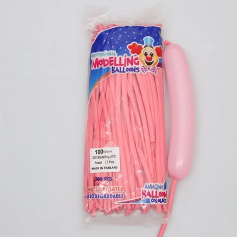 light pink 260 полоски, магический шар, тайские стандартные цвета, животный переплетение, моделирование, 100 шт, толстые свадебные украшения, вечерние принадлежности, Длинная форма - Цвет: light pink
